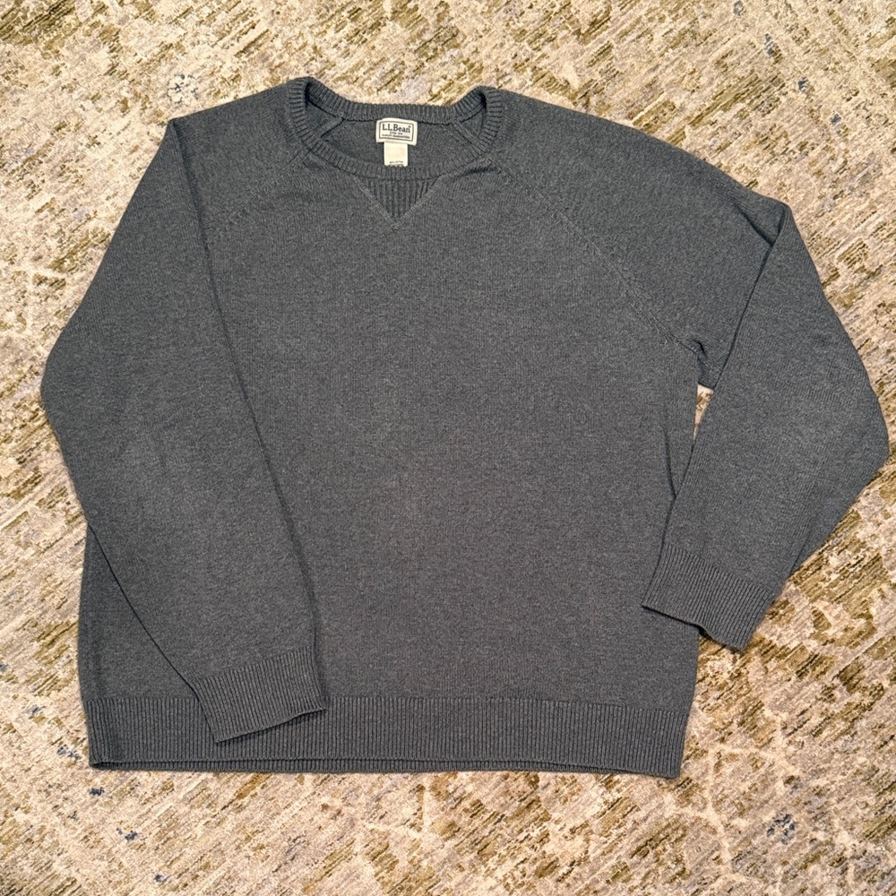 L.L. Bean Charcoal Gray Crewneck Sweater Men’s XL